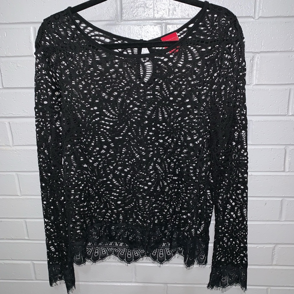 Black lace shirt